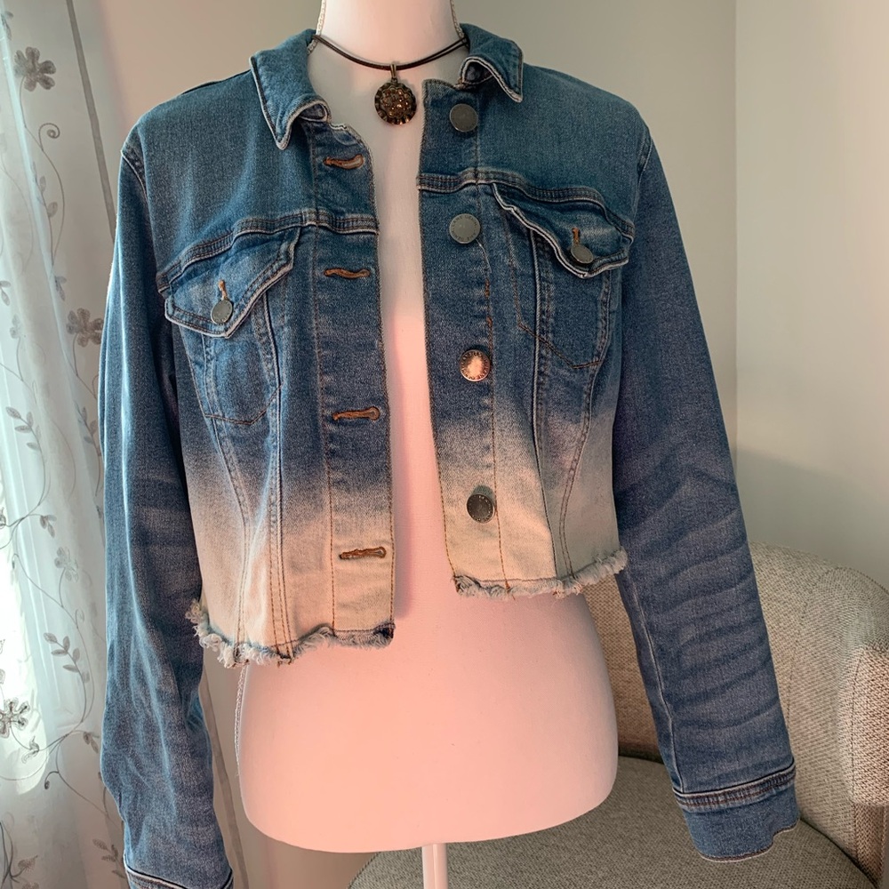Lane Bryant Blue Ombre Jean Jacket